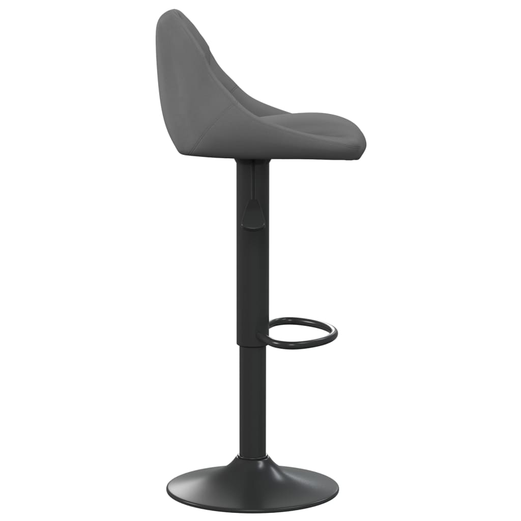 vidaXL Scaun de bar, gri închis, catifea vidaXL Scaun de bar, gri închis, catifea
