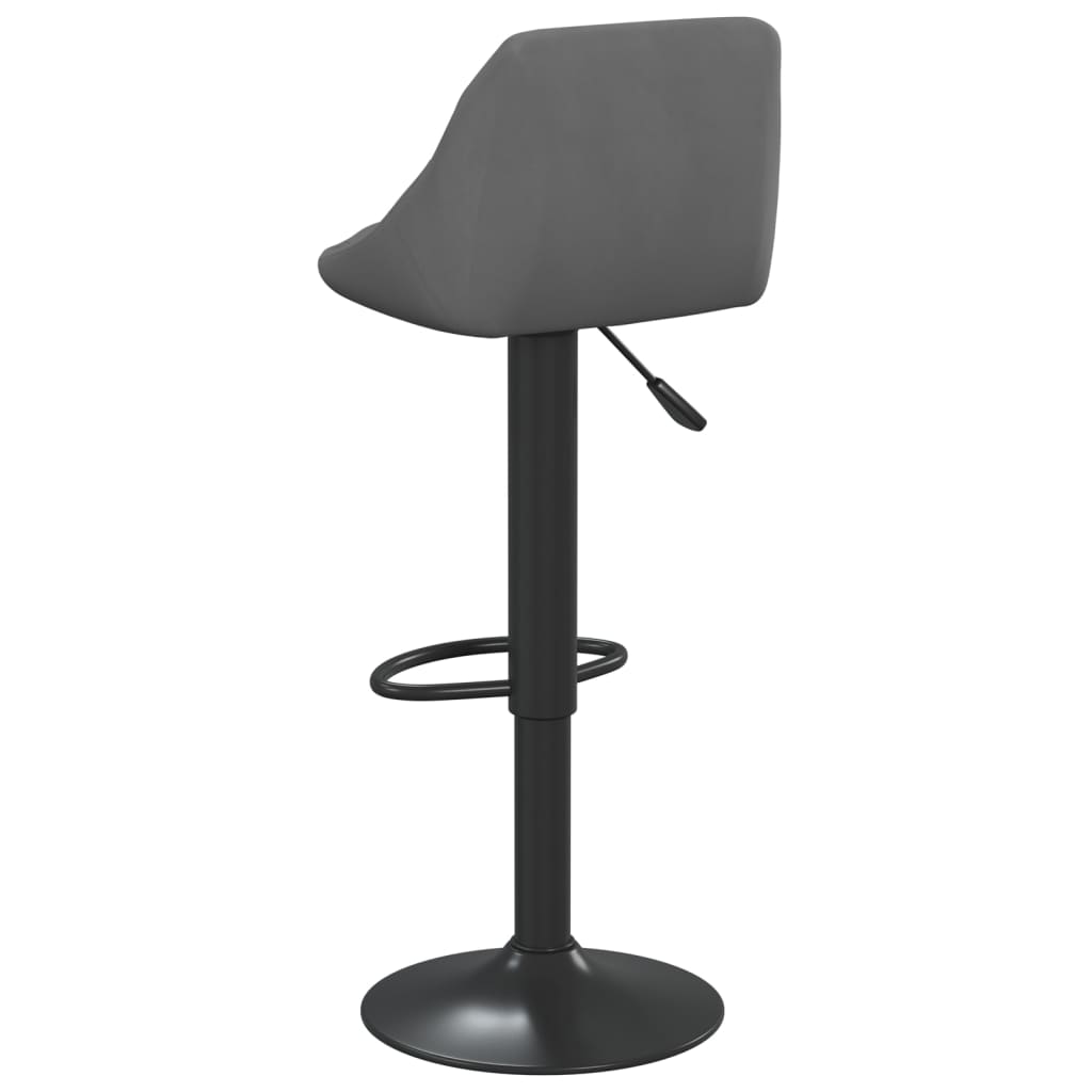 vidaXL Scaun de bar, gri închis, catifea vidaXL Scaun de bar, gri închis, catifea