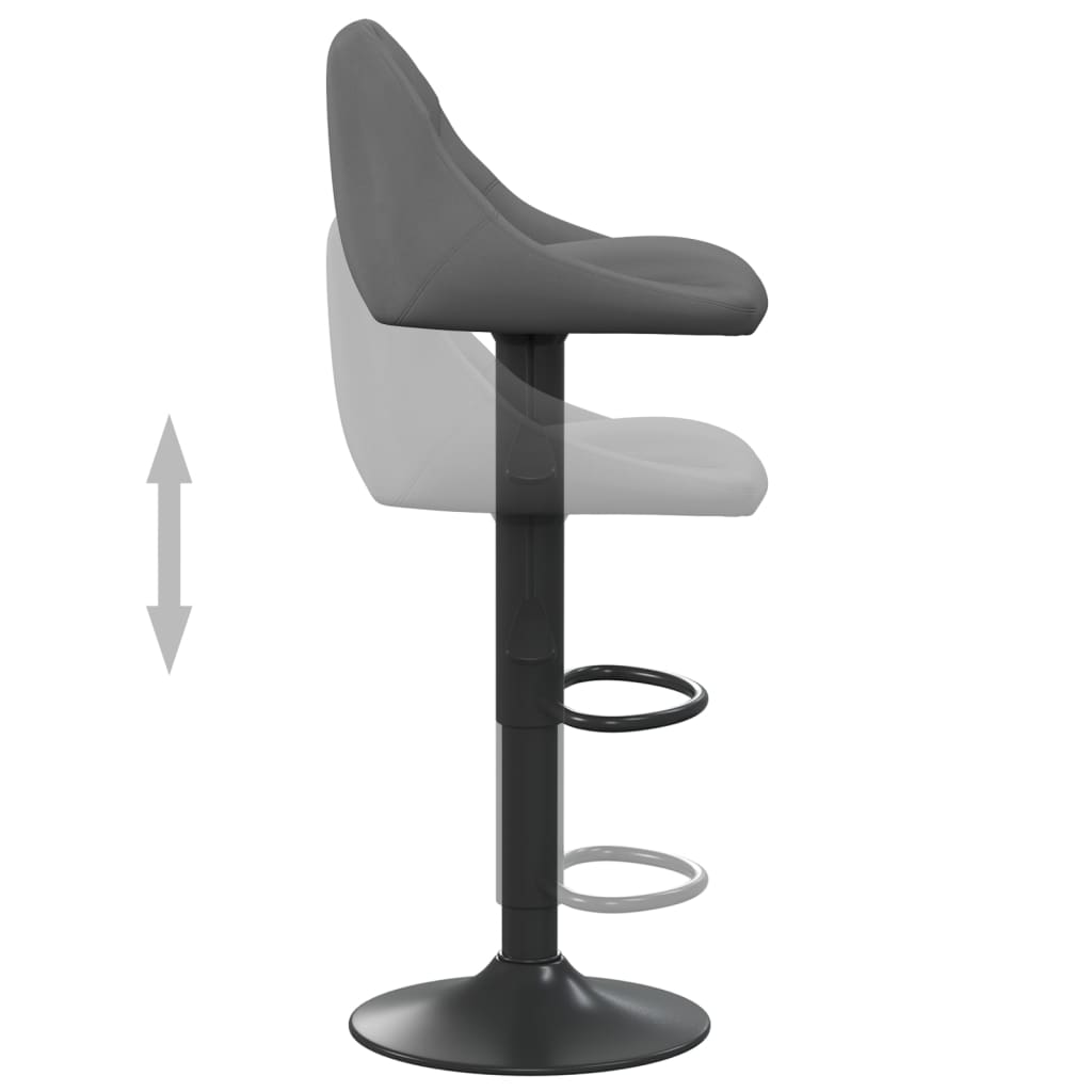 vidaXL Scaun de bar, gri închis, catifea vidaXL Scaun de bar, gri închis, catifea
