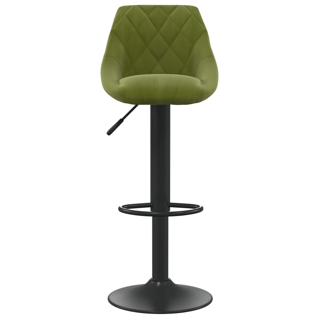 vidaXL Scaun de bar, verde deschis, catifea vidaXL Scaun de bar, verde deschis, catifea