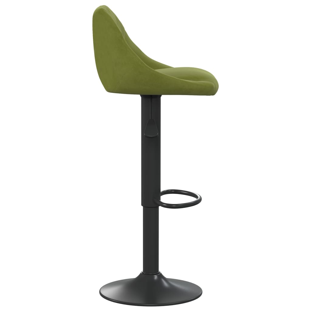 vidaXL Scaun de bar, verde deschis, catifea vidaXL Scaun de bar, verde deschis, catifea