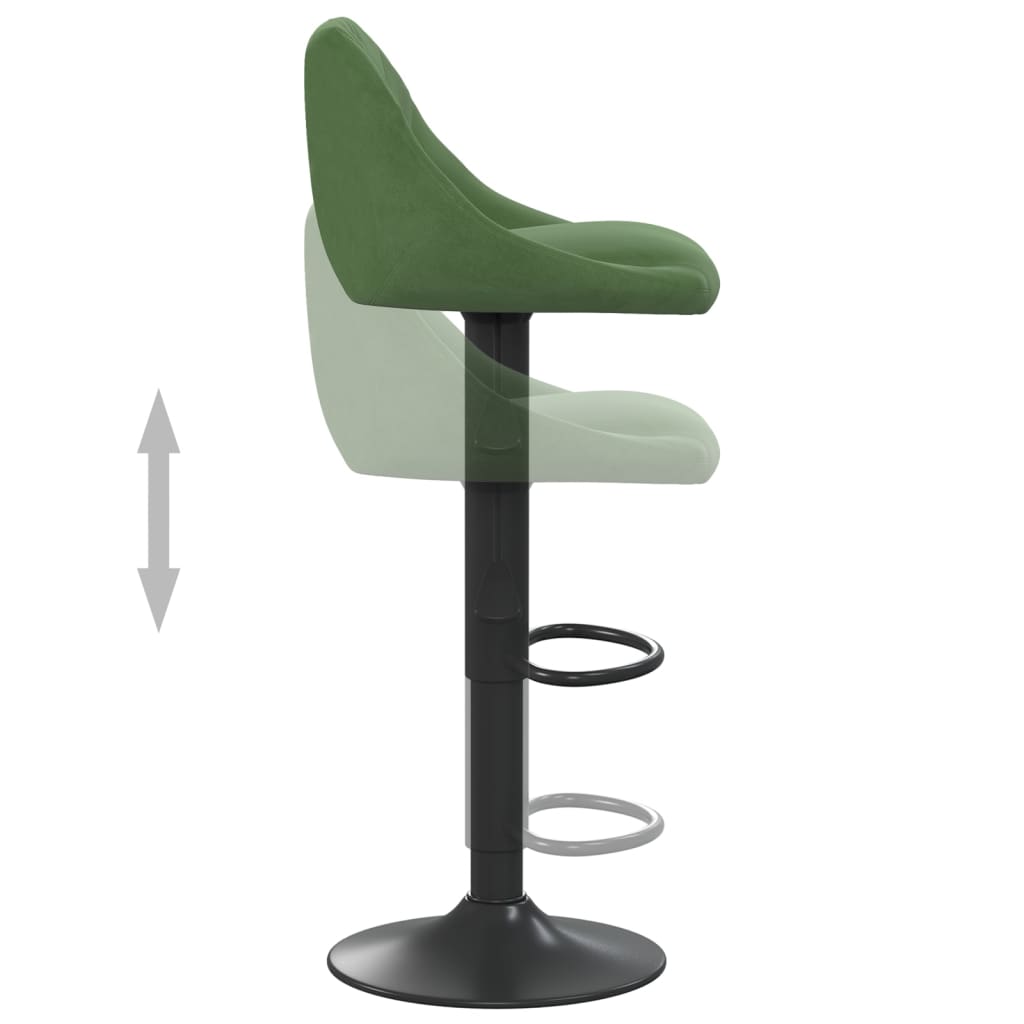vidaXL Scaun de bar, verde închis, catifea vidaXL Scaun de bar, verde închis, catifea