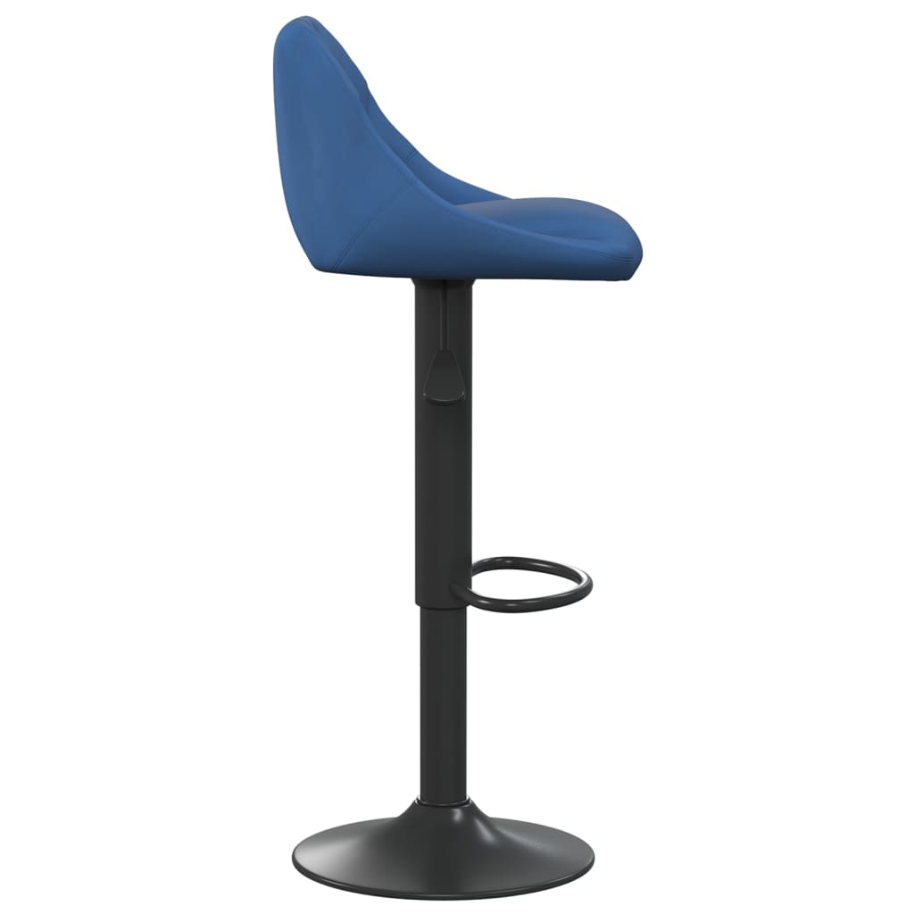 vidaXL Scaun de bar, albastru, catifea vidaXL Scaun de bar, albastru, catifea