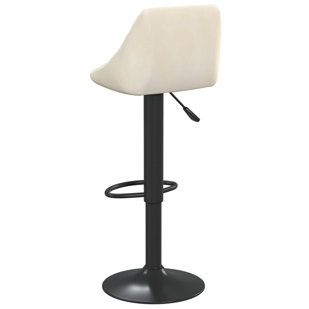 vidaXL Scaune de bar, 2 buc., crem, catifea vidaXL Scaune de bar, 2 buc., crem, catifea