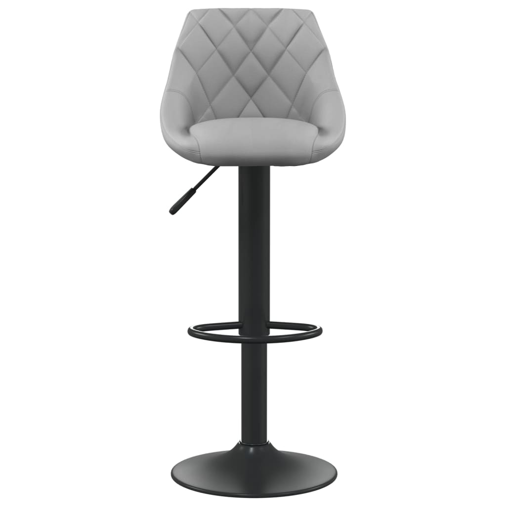 vidaXL Scaune de bar, 2 buc., gri deschis, catifea vidaXL Scaune de bar, 2 buc., gri deschis, catifea