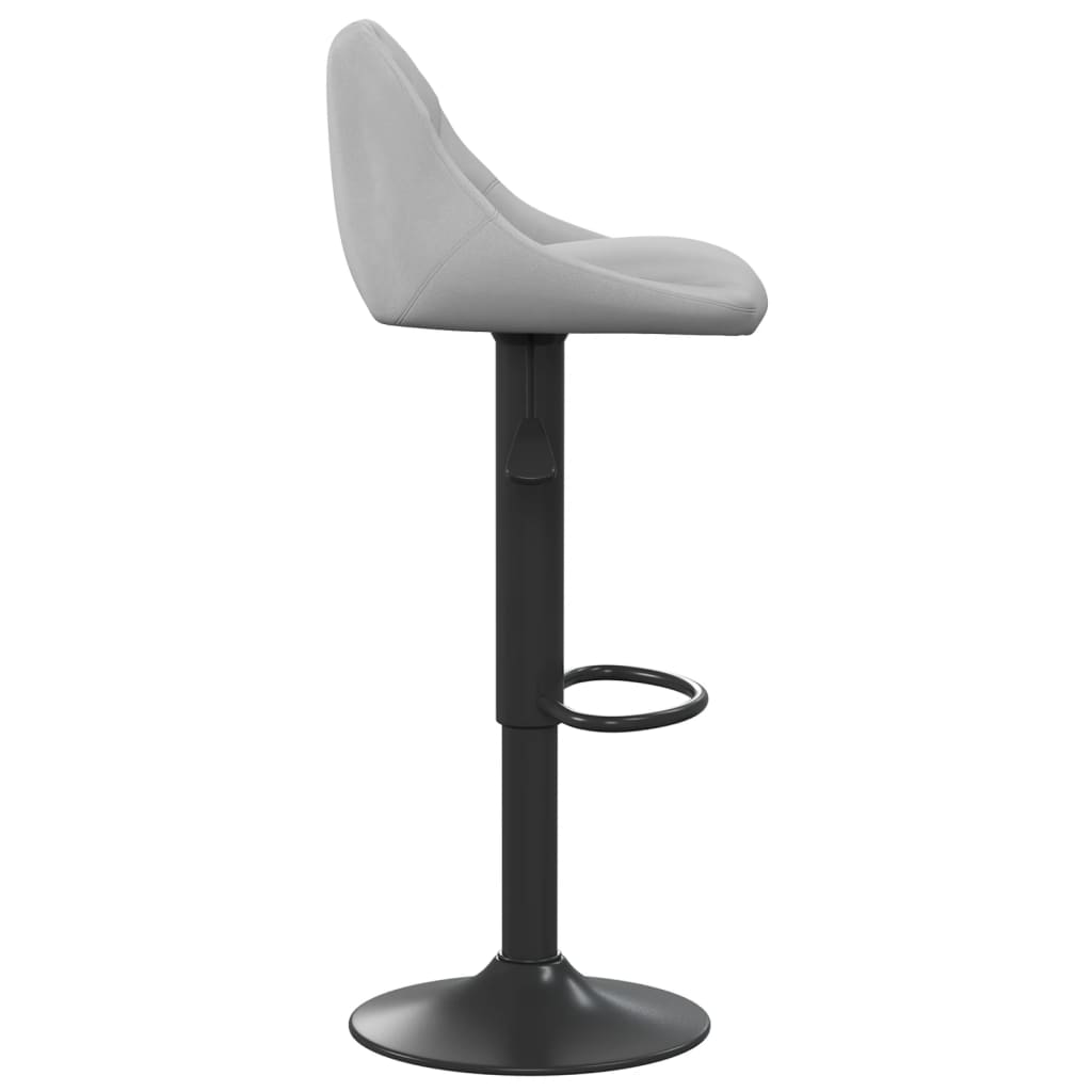 vidaXL Scaune de bar, 2 buc., gri deschis, catifea vidaXL Scaune de bar, 2 buc., gri deschis, catifea