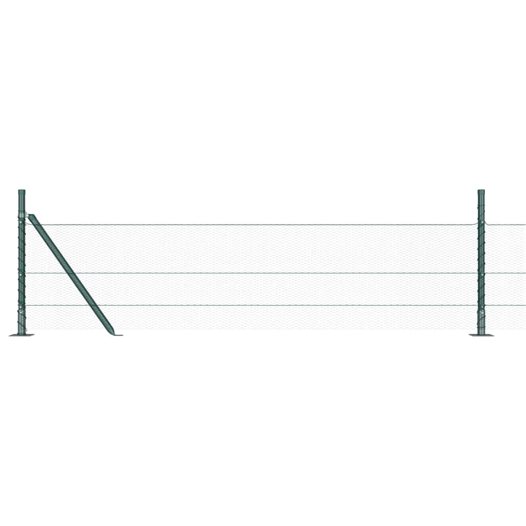 vidaXL Îngrădire cu stâlpi Verde 0.5 x 25 m otel acoperit cu PVC vidaXL Îngrădire cu stâlpi Verde 0.5 x 25 m otel acoperit cu PVC