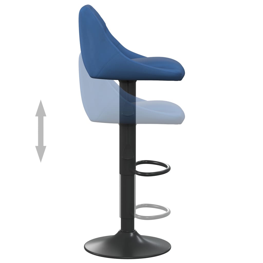 vidaXL Scaune de bar, 2 buc., albastru, catifea vidaXL Scaune de bar, 2 buc., albastru, catifea