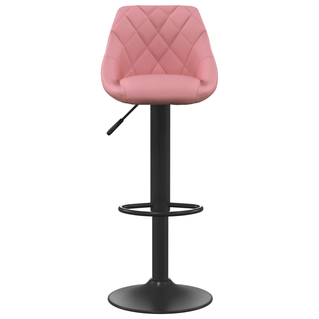 vidaXL Scaune de bar, 2 buc., roz, catifea vidaXL Scaune de bar, 2 buc., roz, catifea