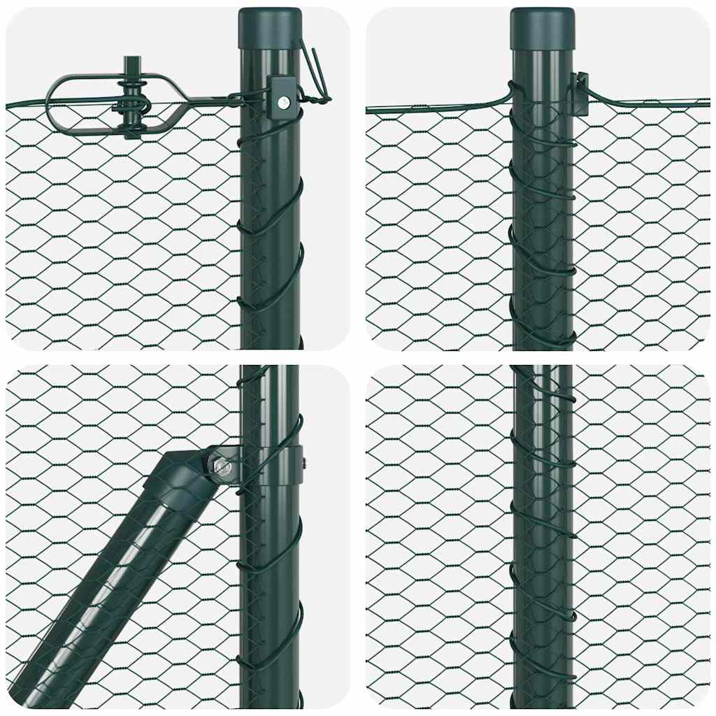 vidaXL Îngrădire cu stâlpi Verde 0.5 x 50 m otel acoperit cu PVC vidaXL Îngrădire cu stâlpi Verde 0.5 x 50 m otel acoperit cu PVC