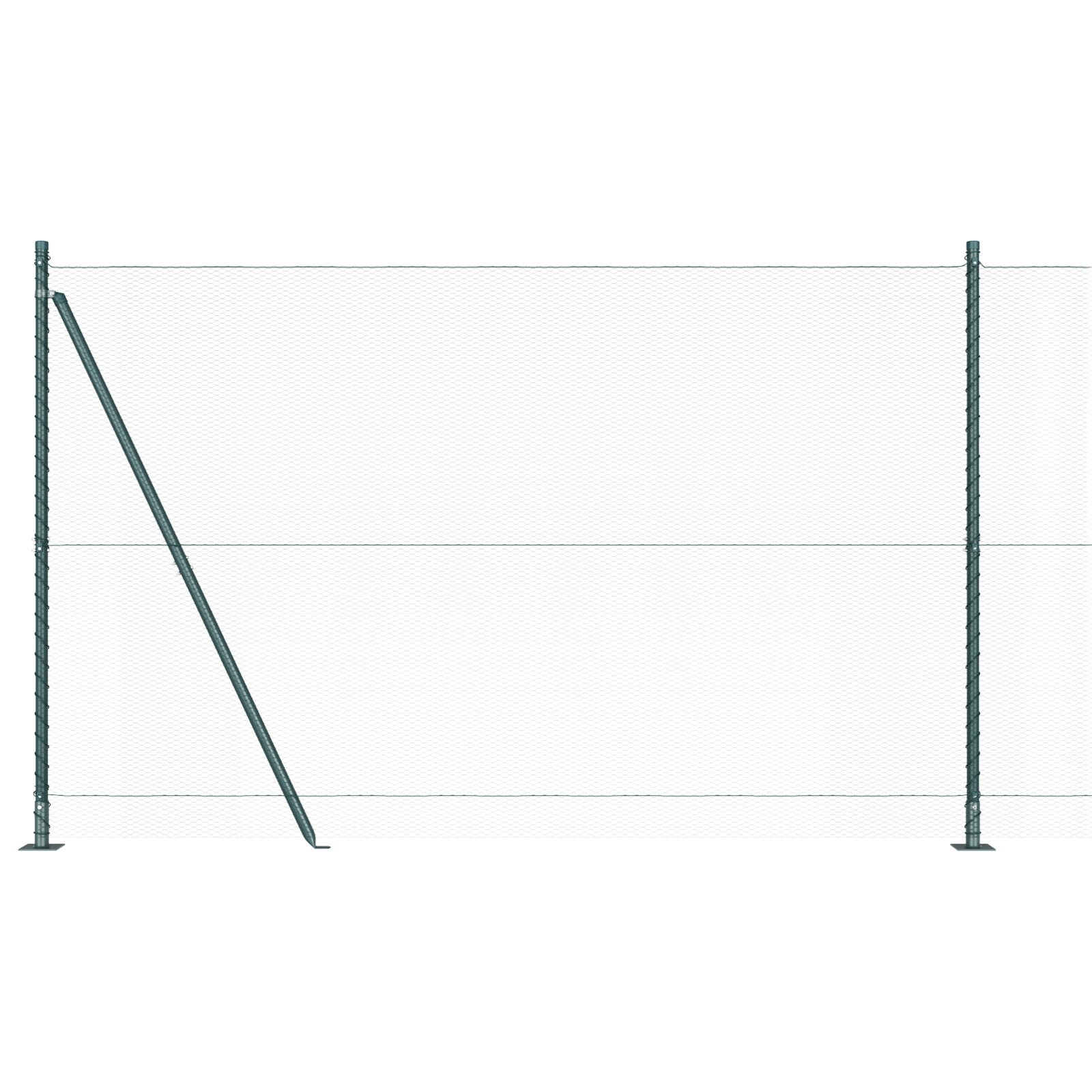 vidaXL Îngrădire cu stâlpi Verde 1.5 x 50 m otel acoperit cu PVC vidaXL Îngrădire cu stâlpi Verde 1.5 x 50 m otel acoperit cu PVC