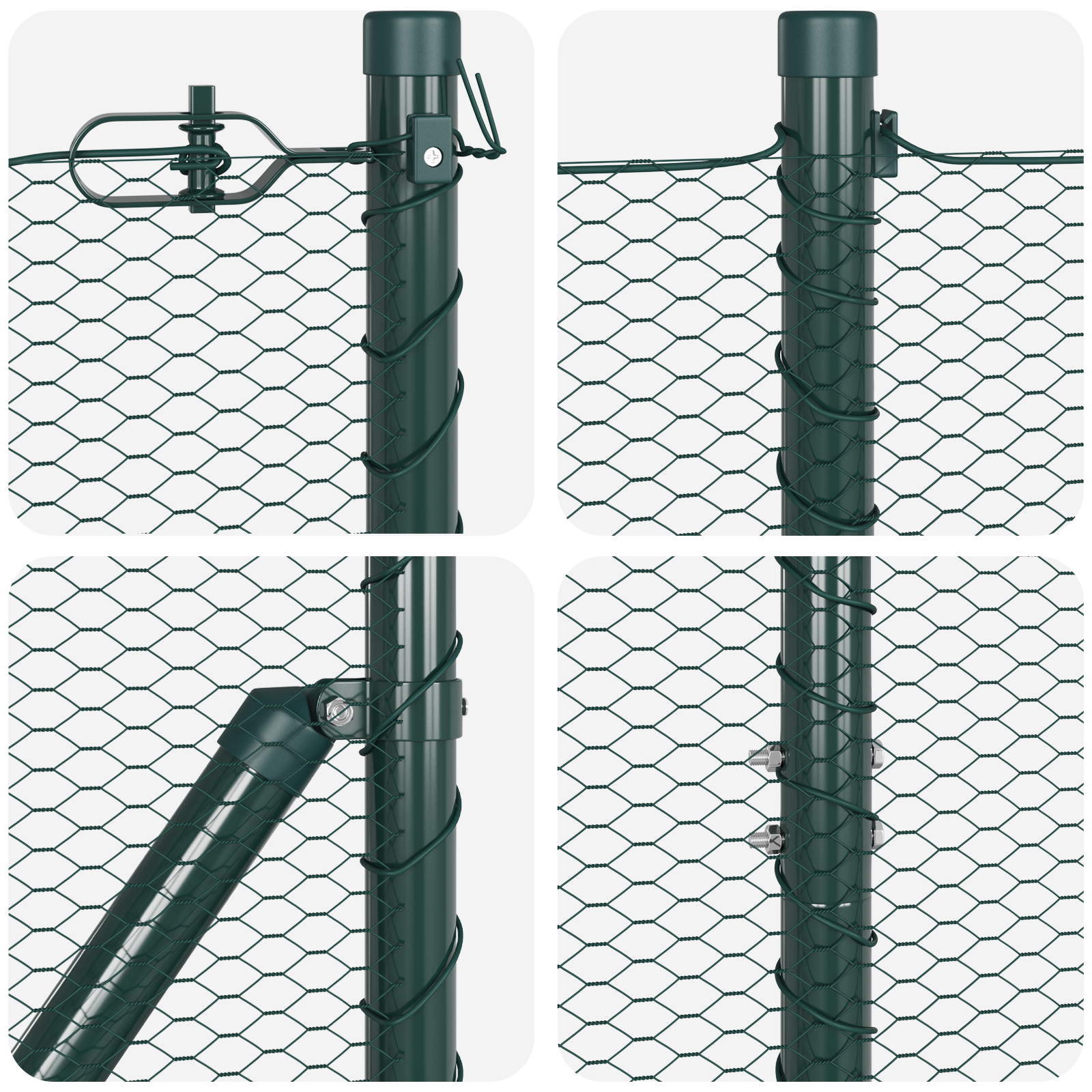 vidaXL Îngrădire cu stâlpi Verde 1.5 x 50 m otel acoperit cu PVC vidaXL Îngrădire cu stâlpi Verde 1.5 x 50 m otel acoperit cu PVC