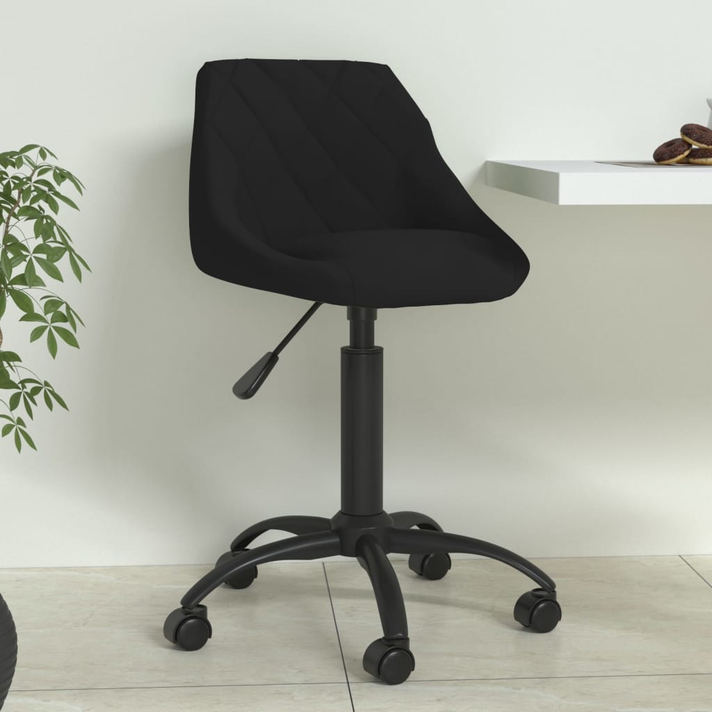 vidaXL Scaun de bucătărie, negru, catifea vidaXL Scaun de bucătărie, negru, catifea