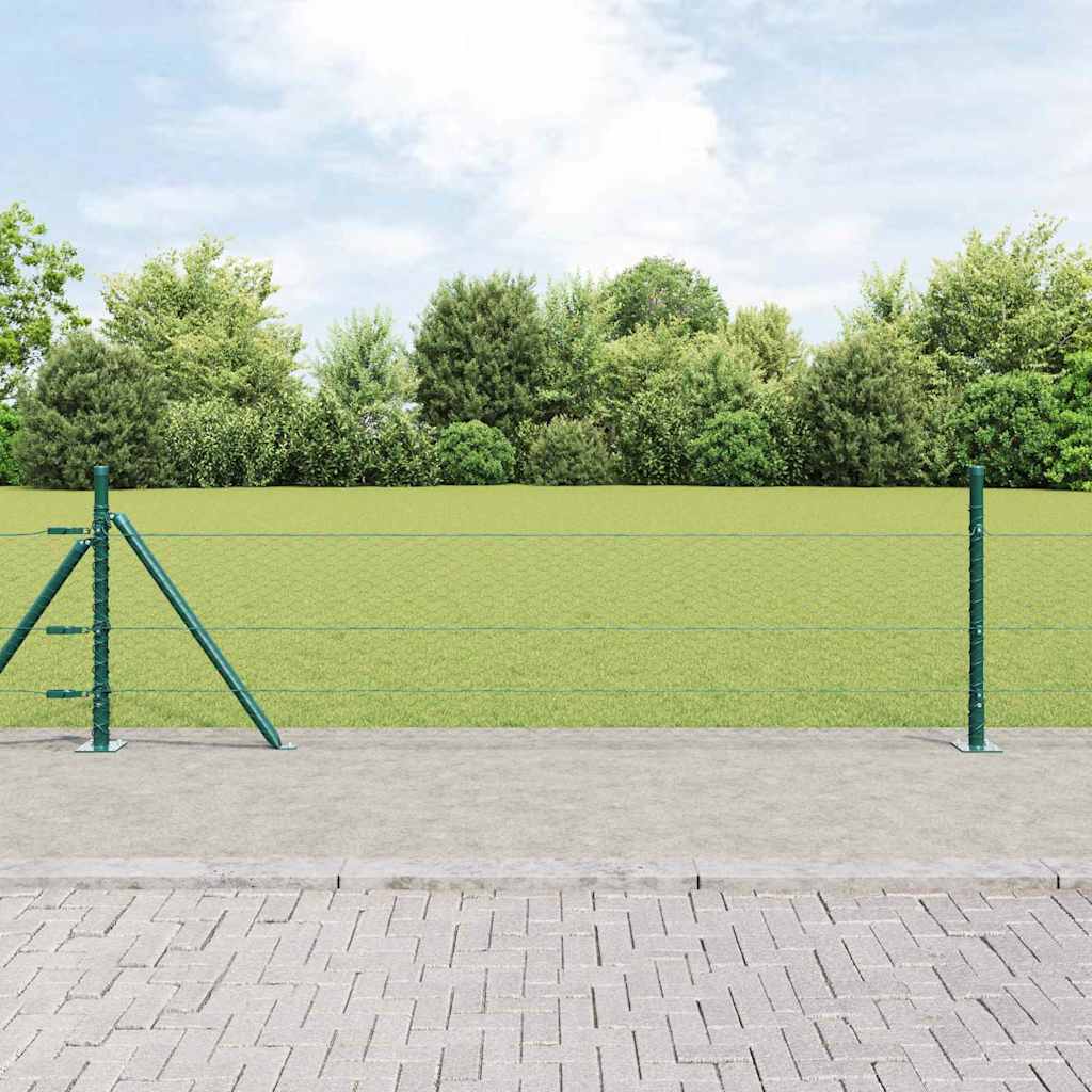 vidaXL Îngrădire cu stâlpi Verde 0.5 x 100 m otel acoperit cu PVC vidaXL Îngrădire cu stâlpi Verde 0.5 x 100 m otel acoperit cu PVC