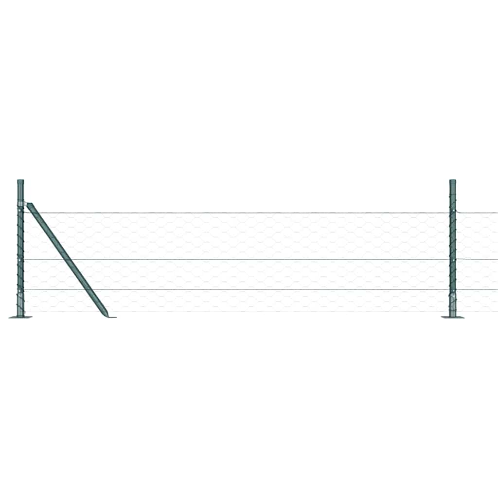 vidaXL Îngrădire cu stâlpi Verde 0.5 x 100 m otel acoperit cu PVC vidaXL Îngrădire cu stâlpi Verde 0.5 x 100 m otel acoperit cu PVC
