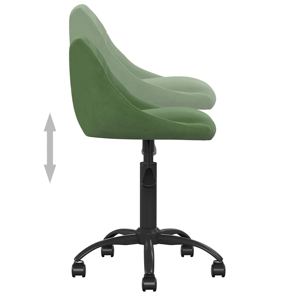 vidaXL Scaun de bucătărie, verde închis, catifea