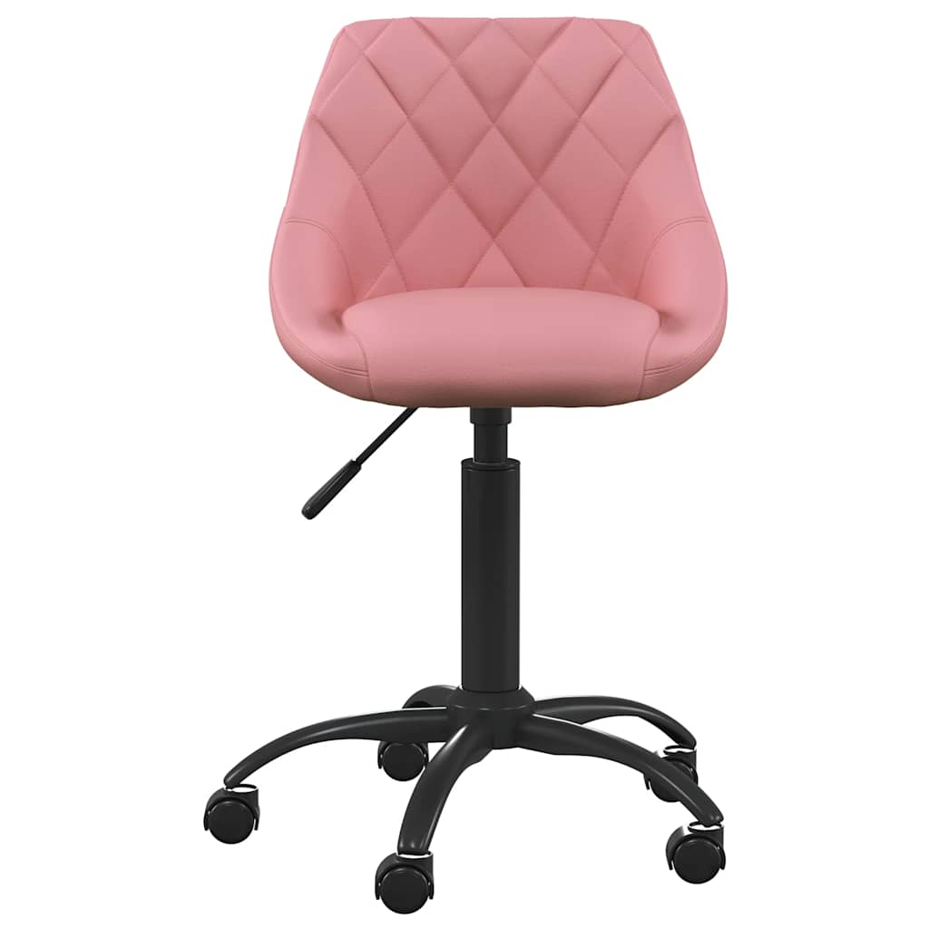 vidaXL Scaun de bucătărie, roz, catifea