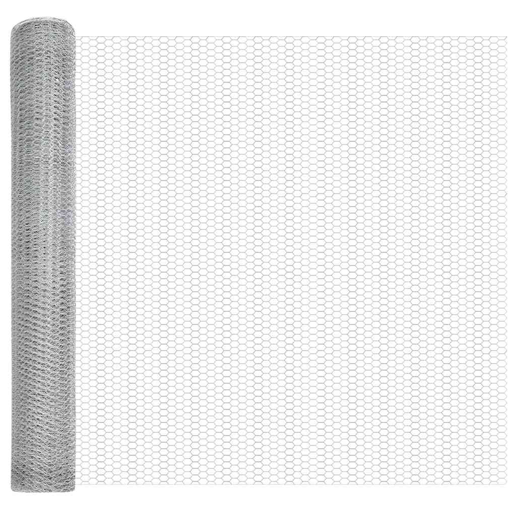 vidaXL Îngrădire cu stâlpi Argintiu 1 x 50 m otel acoperit cu PVC vidaXL Îngrădire cu stâlpi Argintiu 1 x 50 m otel acoperit cu PVC