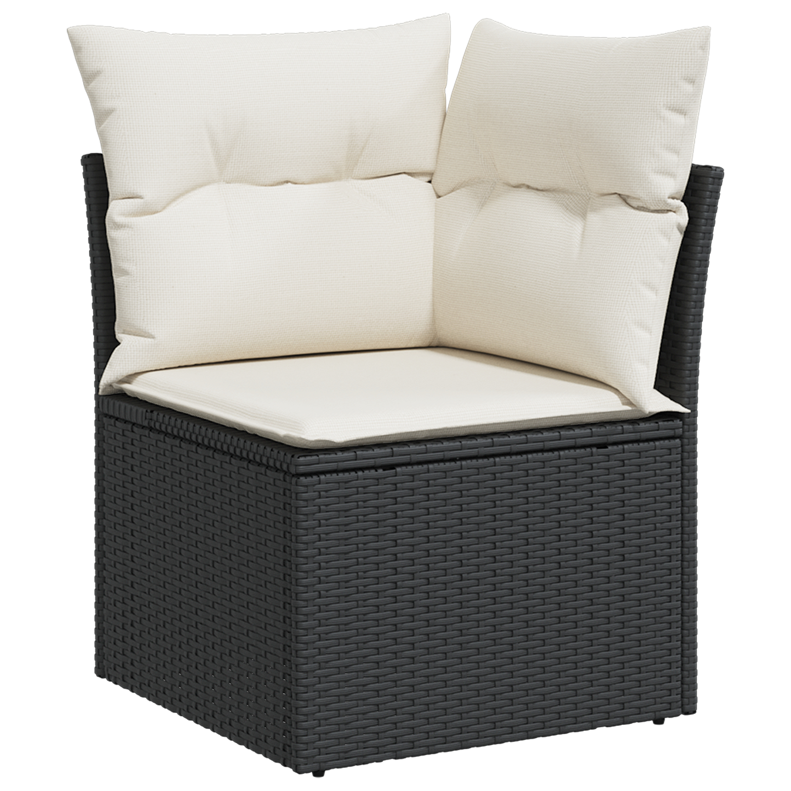 Set canapea de grădină vidaXL 6 piese cu perne Negru Poliratán