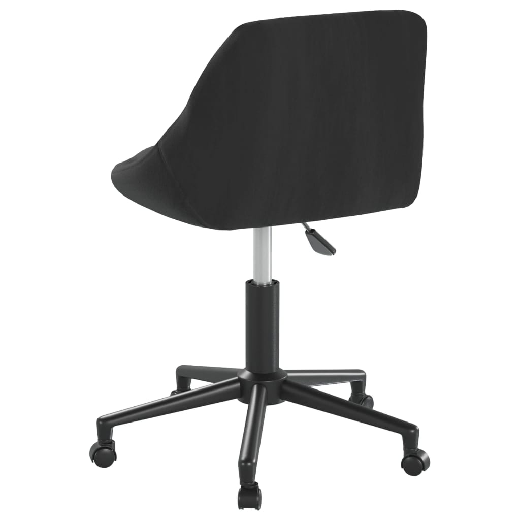 vidaXL Scaun de birou pivotant, negru, catifea vidaXL Scaun de birou pivotant, negru, catifea