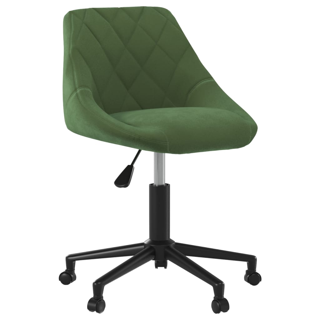 vidaXL Scaun de birou pivotant, verde închis, catifea vidaXL Scaun de birou pivotant, verde închis, catifea