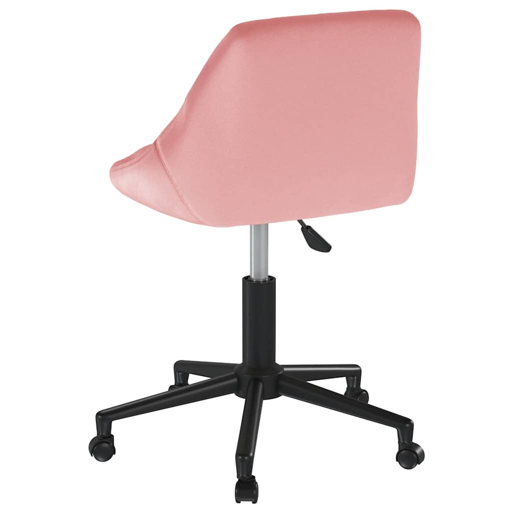 vidaXL Scaun de birou pivotant, roz, catifea vidaXL Scaun de birou pivotant, roz, catifea