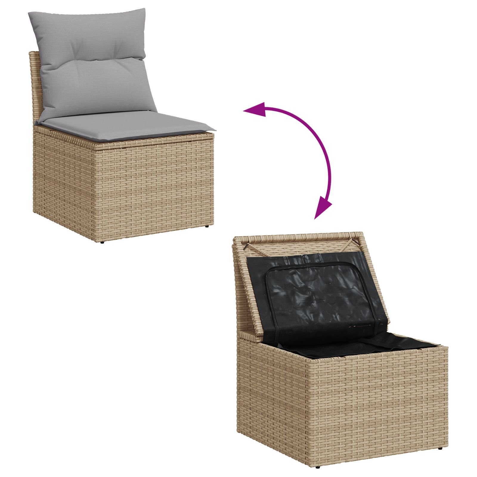 vidaXL Set de canapele pentru grădină 9 pcs bej și gri deschis vidaXL Set de canapele pentru grădină 9 pcs bej și gri deschis