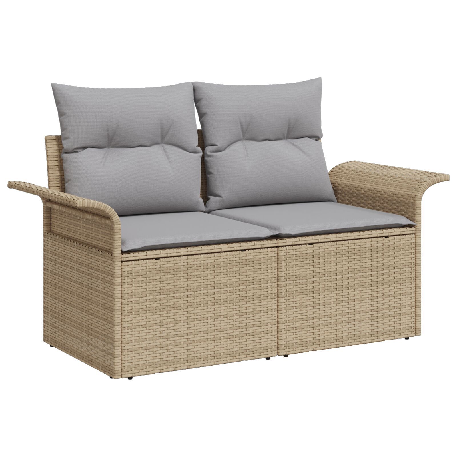vidaXL Set de canapele pentru grădină 11 pcs Beige și gri deschis vidaXL Set de canapele pentru grădină 11 pcs Beige și gri deschis