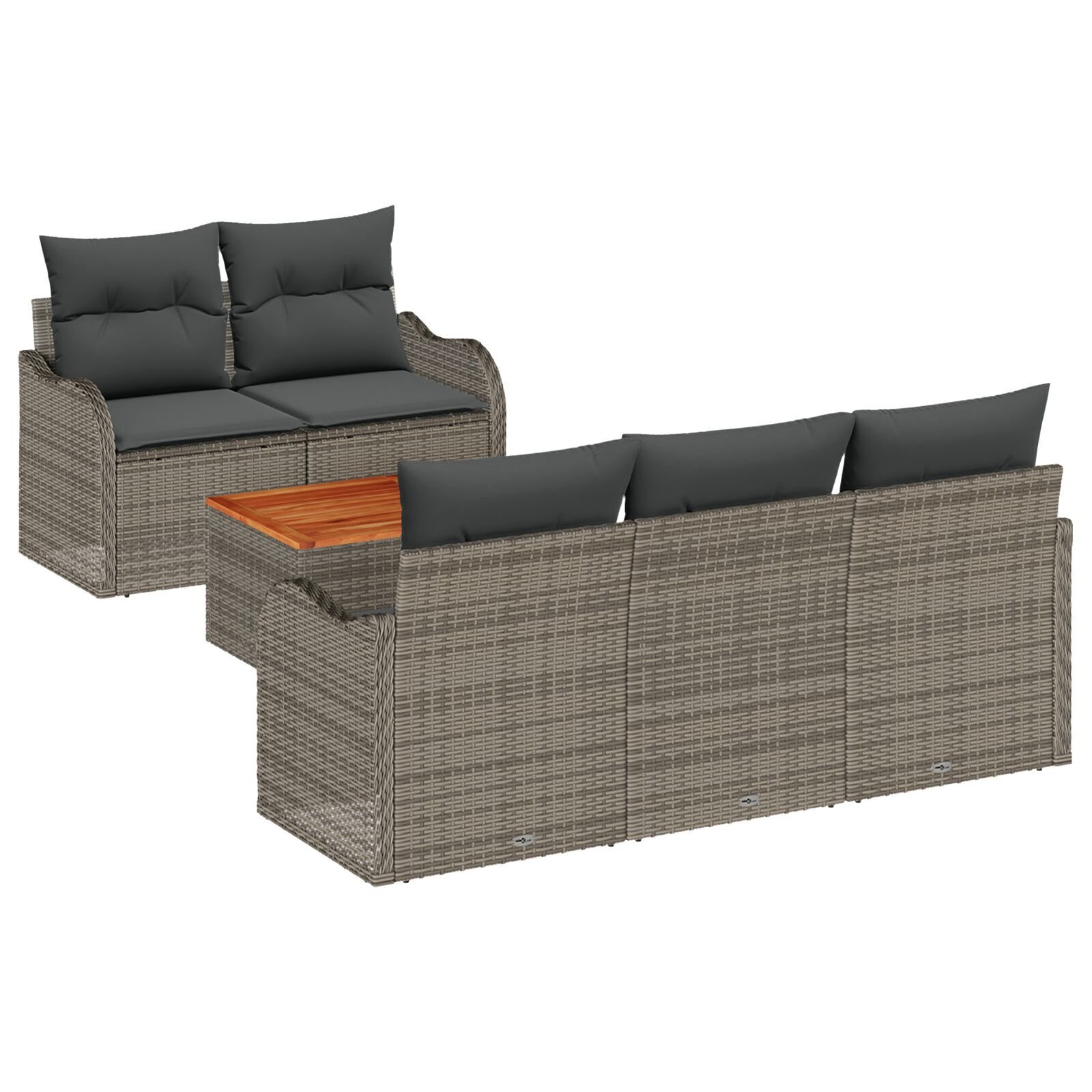 vidaXL Set de canapele pentru grădină Manual 6 pcs Gri 55 x 55 x 37 cm