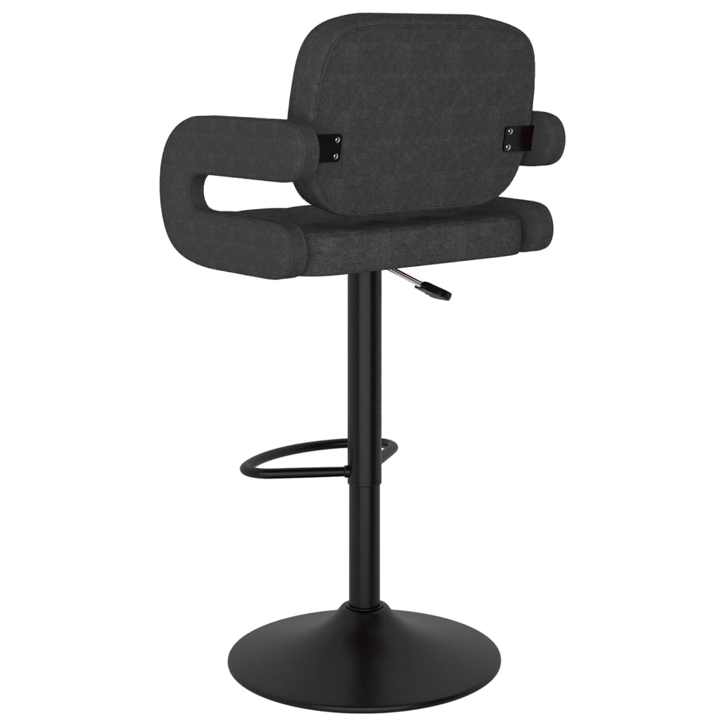 vidaXL Scaune de bar, 2 buc., gri închis, material textil
