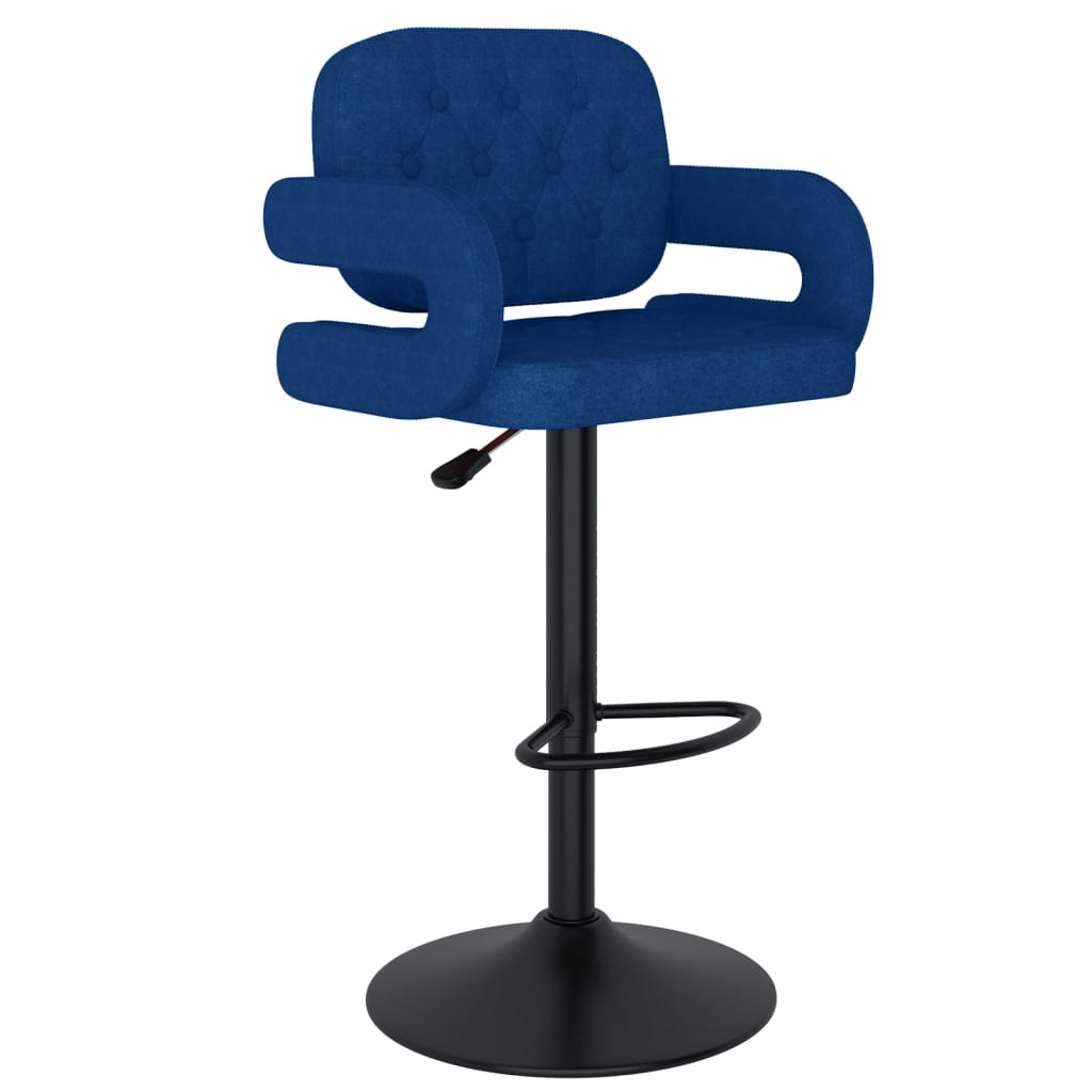 vidaXL Scaune de bar, 2 buc., albastru, material textil vidaXL Scaune de bar, 2 buc., albastru, material textil