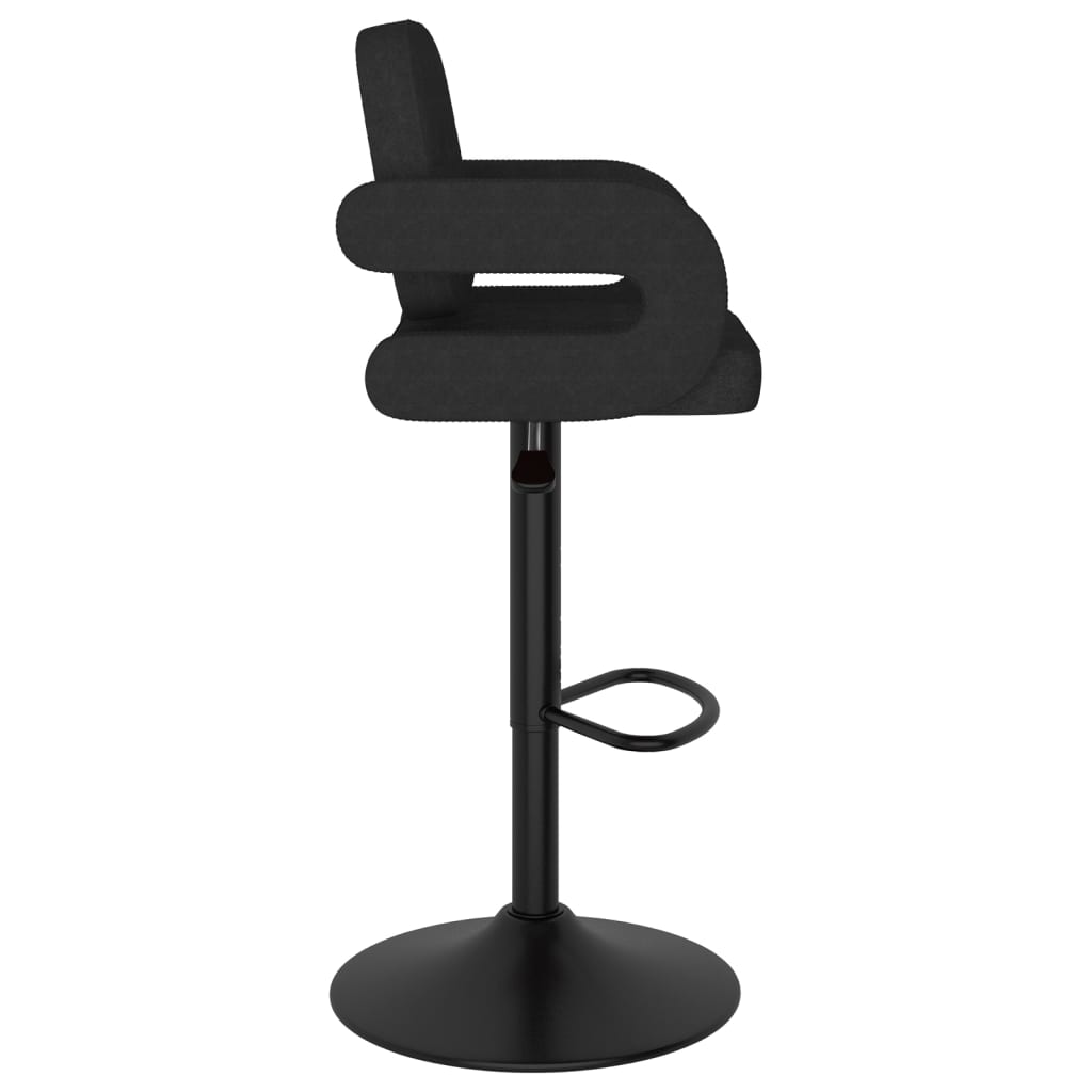 vidaXL Scaune de bar, 2 buc., negru, material textil