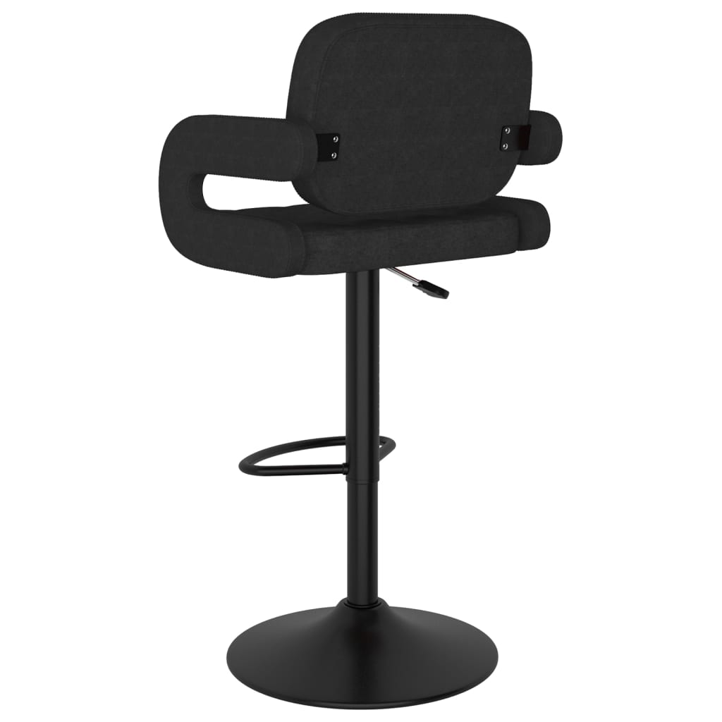 vidaXL Scaune de bar, 2 buc., negru, material textil