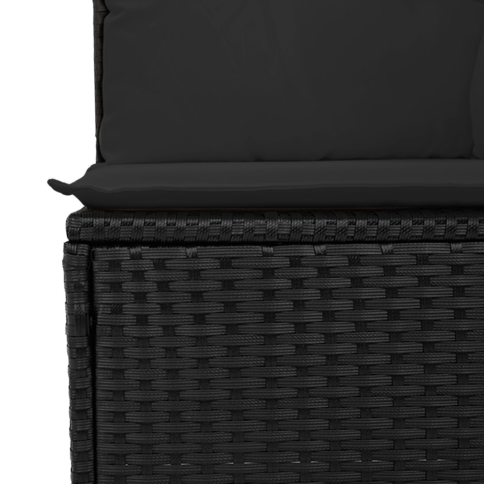 vidaXL Set de canapea de grădină 6 pcs Negru 55 x 55 x 37 cm vidaXL Set de canapea de grădină 6 pcs Negru 55 x 55 x 37 cm