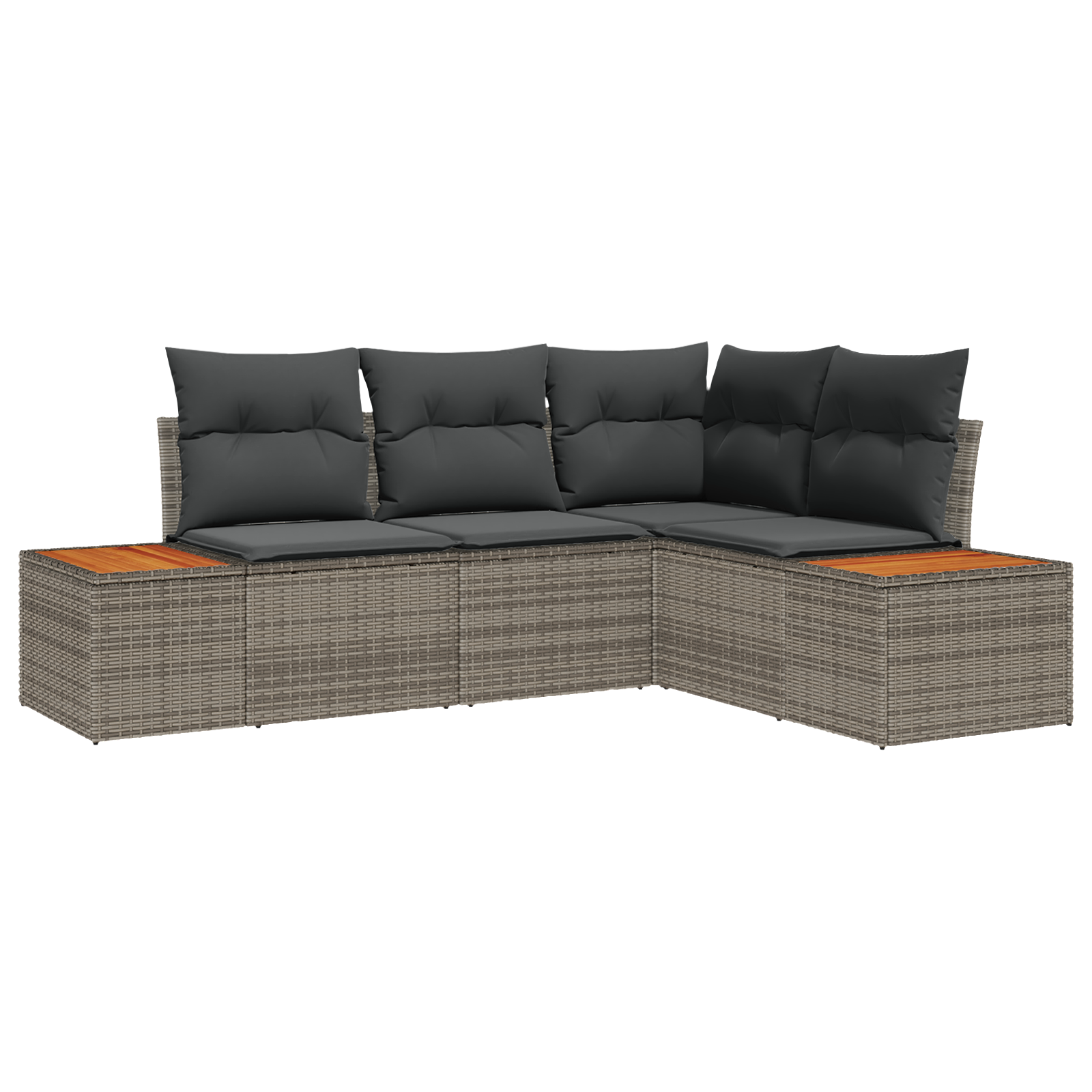 vidaXL Set de canapele pentru grădină 4 pcs Gri 209 x 154 x 85 cm