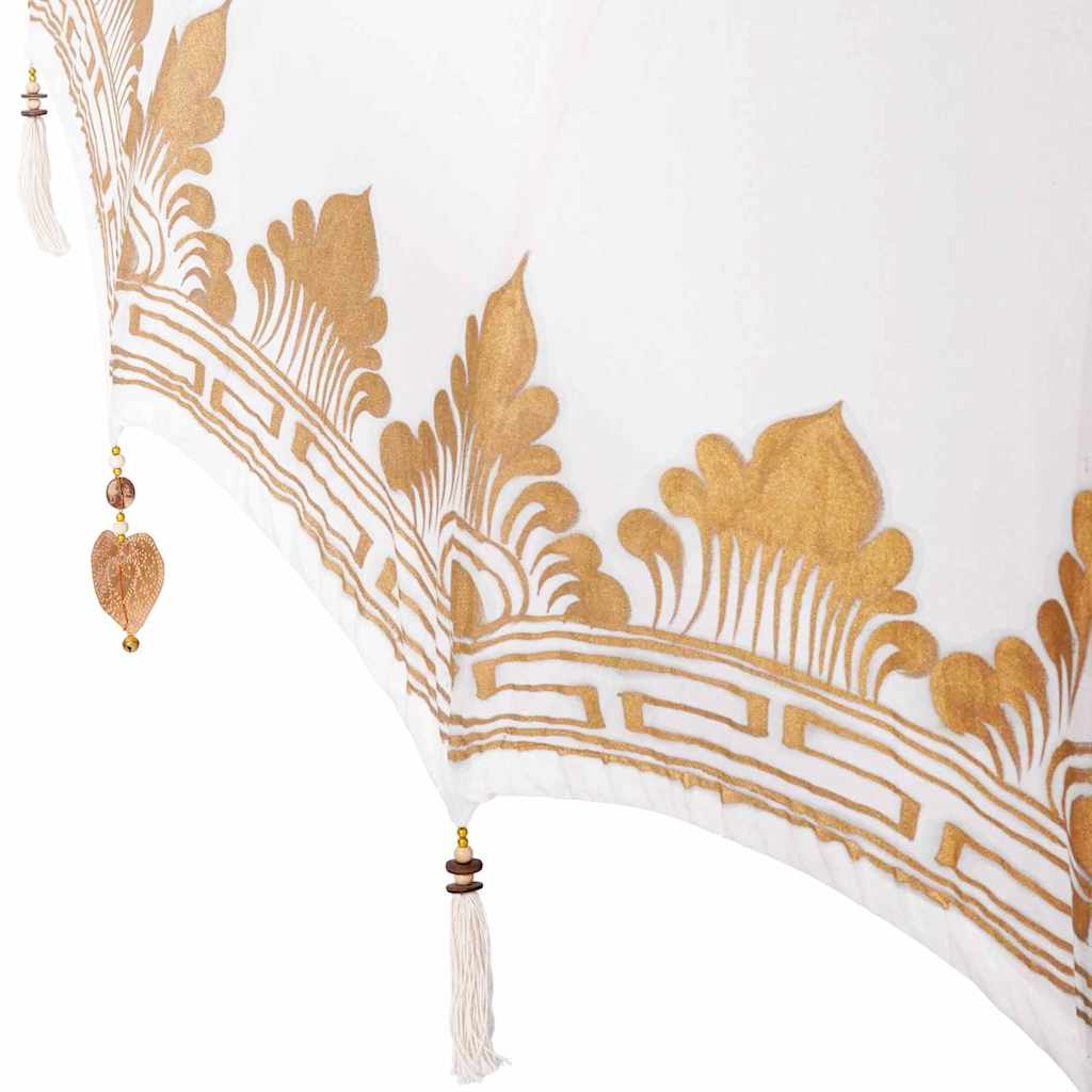 vidaXL Umbrela balineză cu bază Crem 185 x 185 x 260 cm