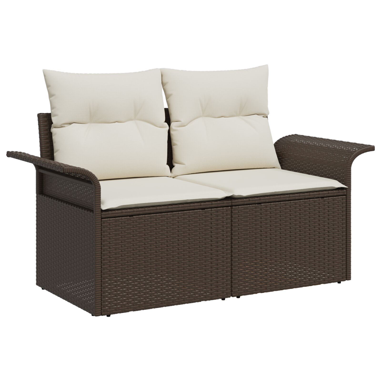 vidaXL Set de canapele pentru grădină 10 pcs Maro 100 x 55 x 73 cm vidaXL Set de canapele pentru grădină 10 pcs Maro 100 x 55 x 73 cm