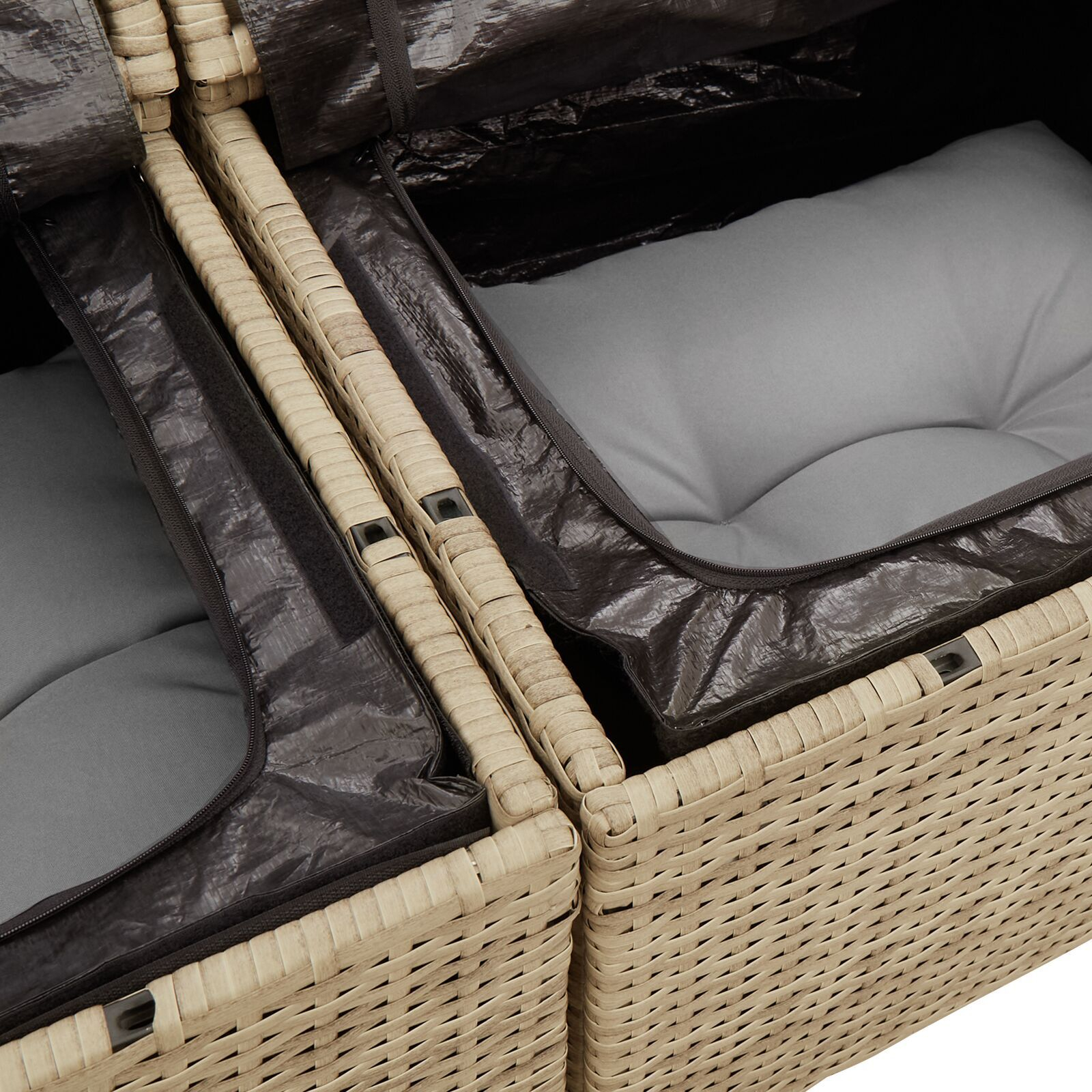 vidaXL Set de canapele pentru grădină 8 pcs Bej 100 x 55 x 73 cm vidaXL Set de canapele pentru grădină 8 pcs Bej 100 x 55 x 73 cm