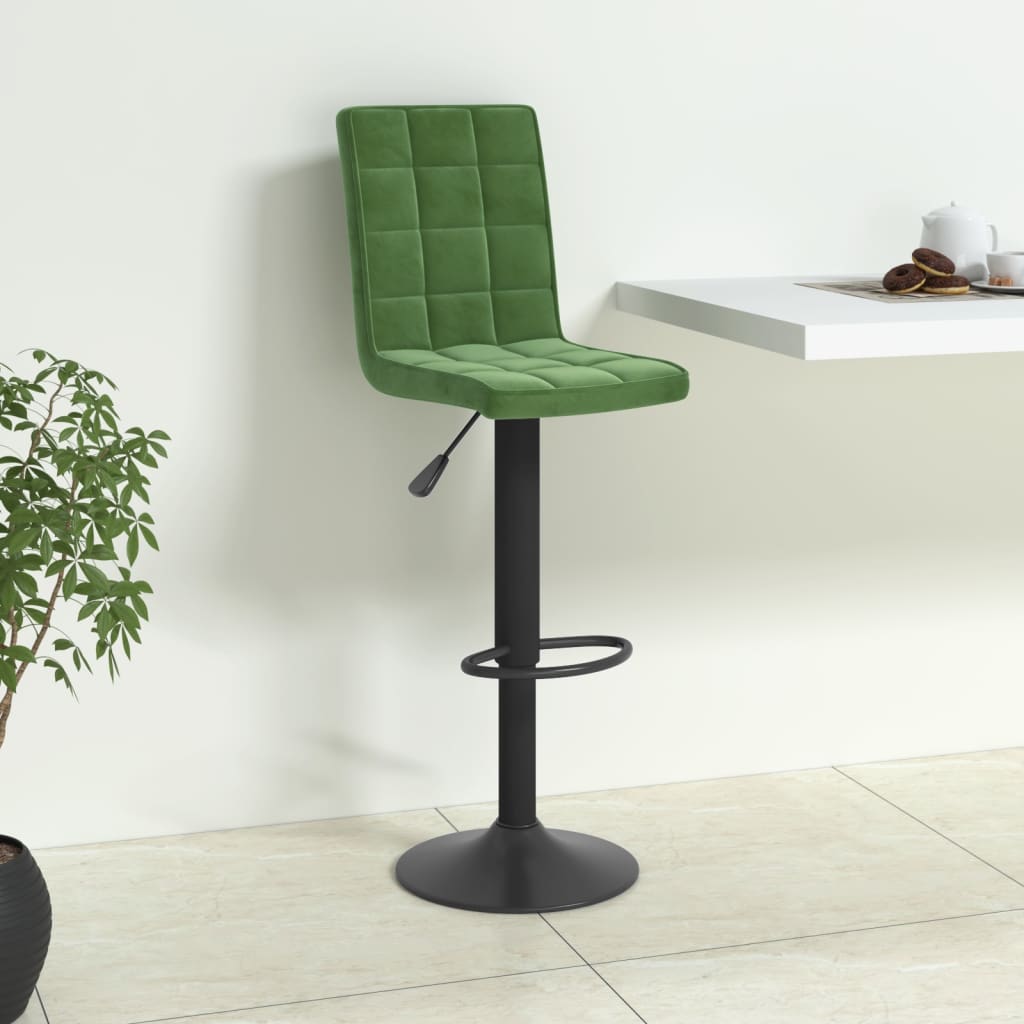 vidaXL Scaun de bar, verde închis, catifea vidaXL Scaun de bar, verde închis, catifea