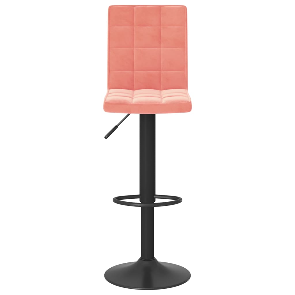 vidaXL Scaun de bar, roz, catifea vidaXL Scaun de bar, roz, catifea