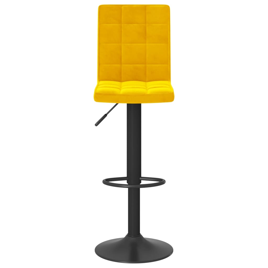 vidaXL Scaun de bar, galben muștar, catifea vidaXL Scaun de bar, galben muștar, catifea