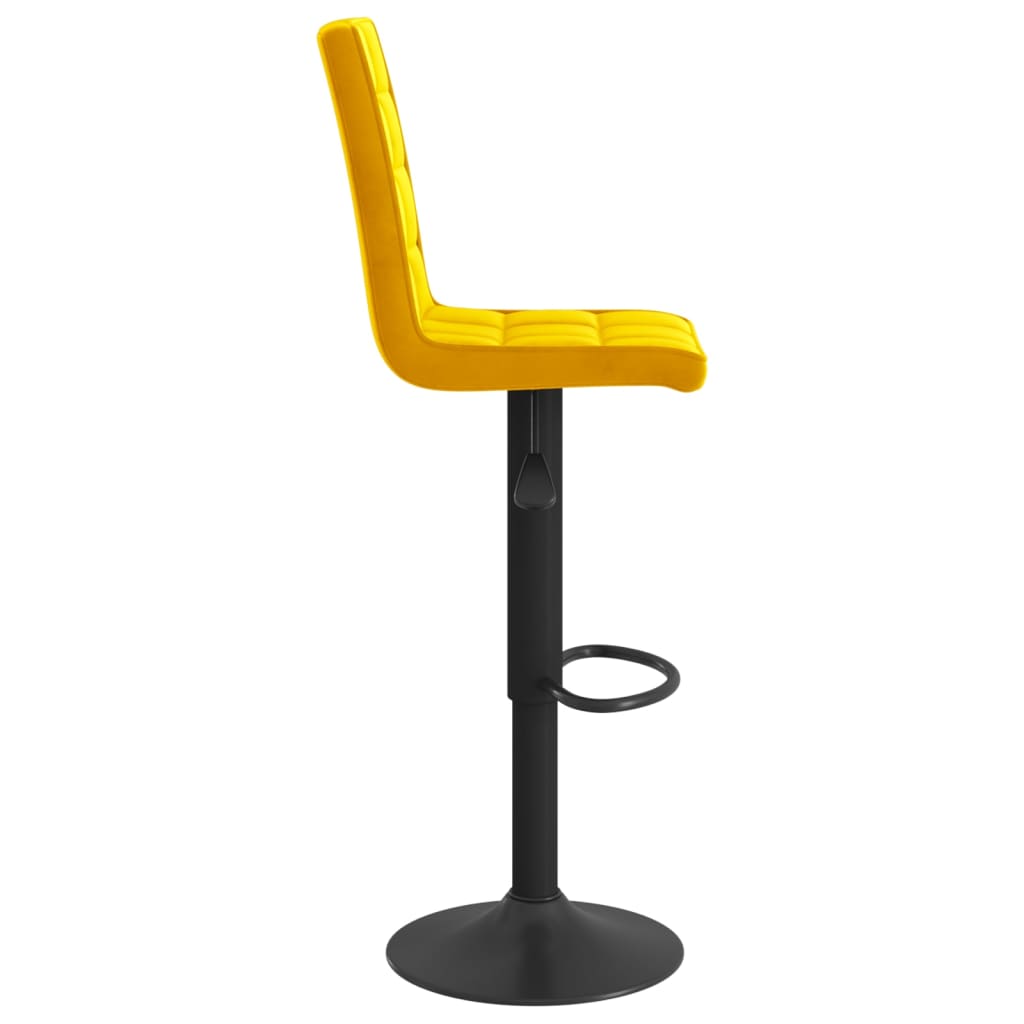 vidaXL Scaun de bar, galben muștar, catifea vidaXL Scaun de bar, galben muștar, catifea