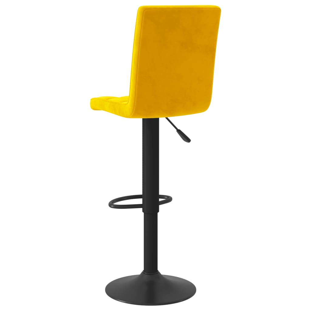 vidaXL Scaun de bar, galben muștar, catifea vidaXL Scaun de bar, galben muștar, catifea