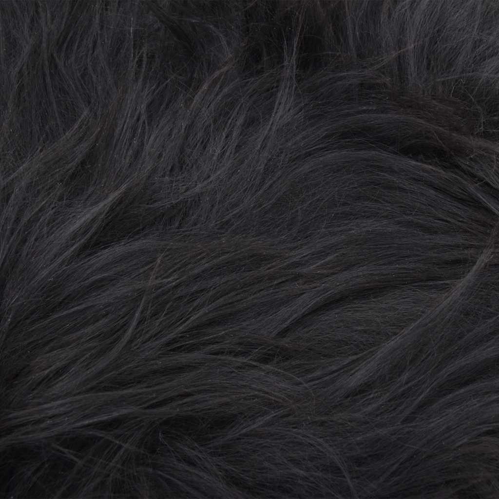 vidaXL Husă de scaun piele de oaie islandeză, negru, 70x110 cm