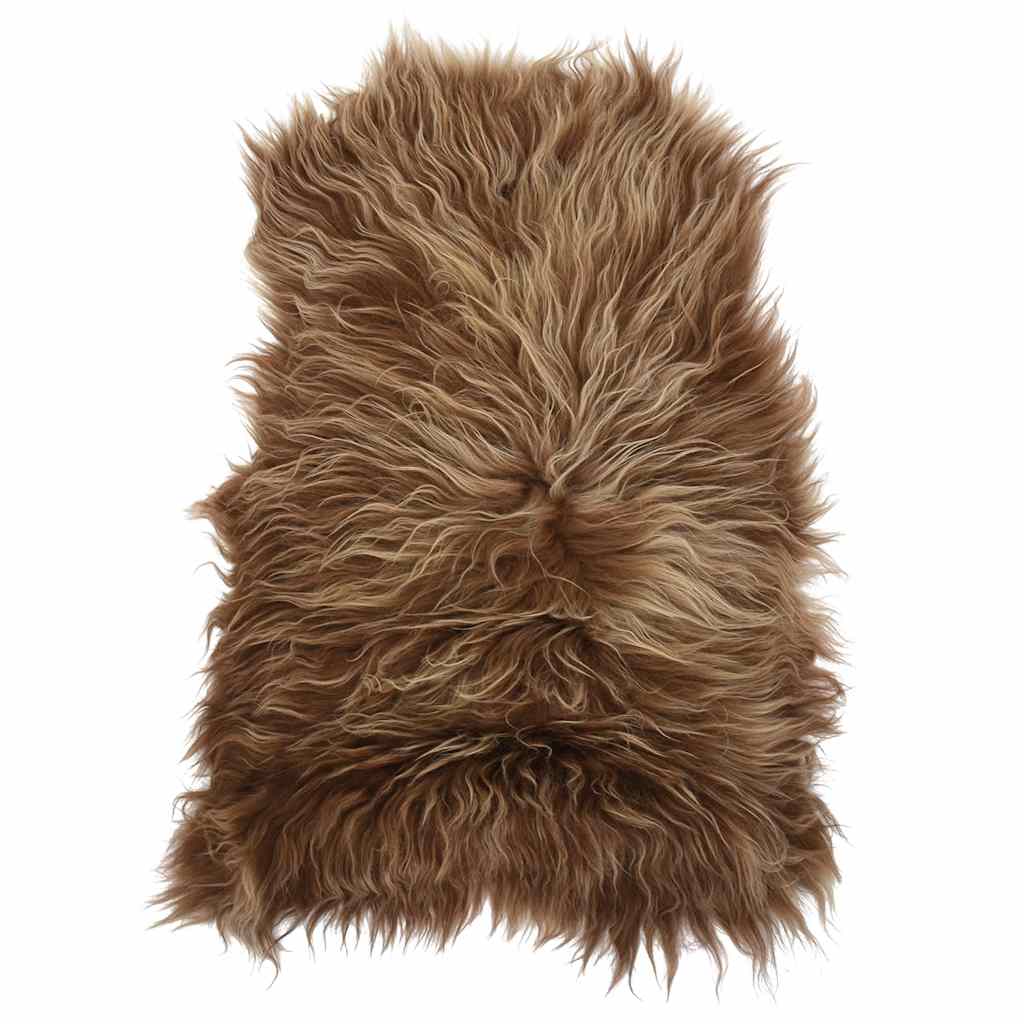 vidaXL Husă de scaun piele de oaie islandeză, maro, 70x110 cm vidaXL Husă de scaun piele de oaie islandeză, maro, 70x110 cm