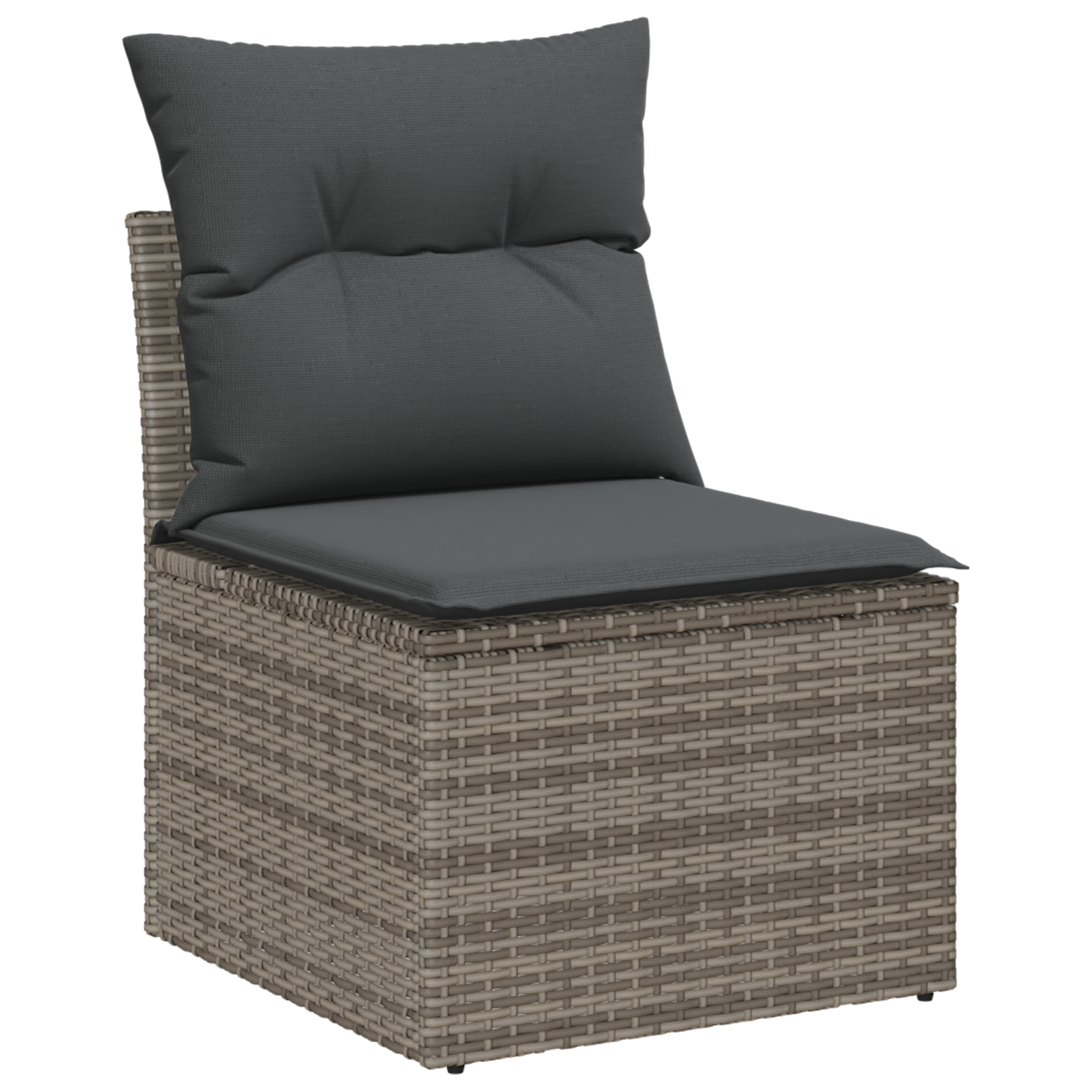 Set 9 Piese Canapea Grădină cu Perne Gri Ratan Poly Set 9 Piese Canapea Grădină cu Perne Gri Ratan Poly