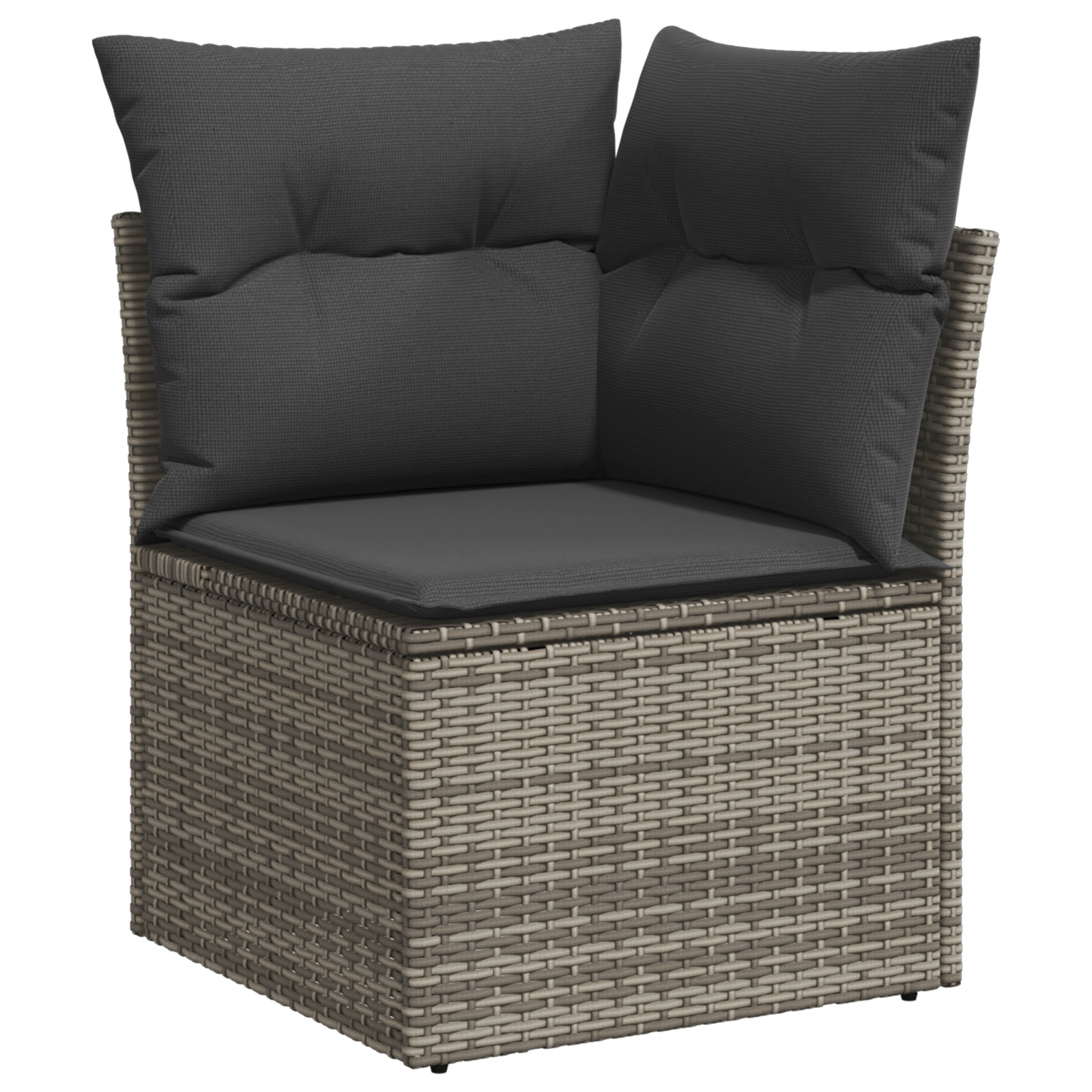 Set 9 Piese Canapea Grădină cu Perne Gri Ratan Poly Set 9 Piese Canapea Grădină cu Perne Gri Ratan Poly