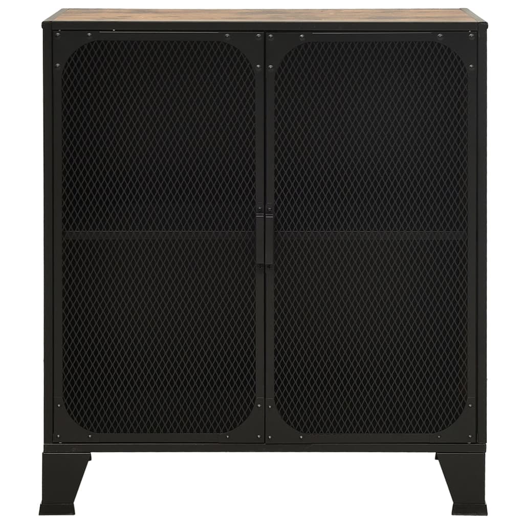 vidaXL Dulap de depozitare în stil rustic,maro,72x36x82cm,metal și MDF