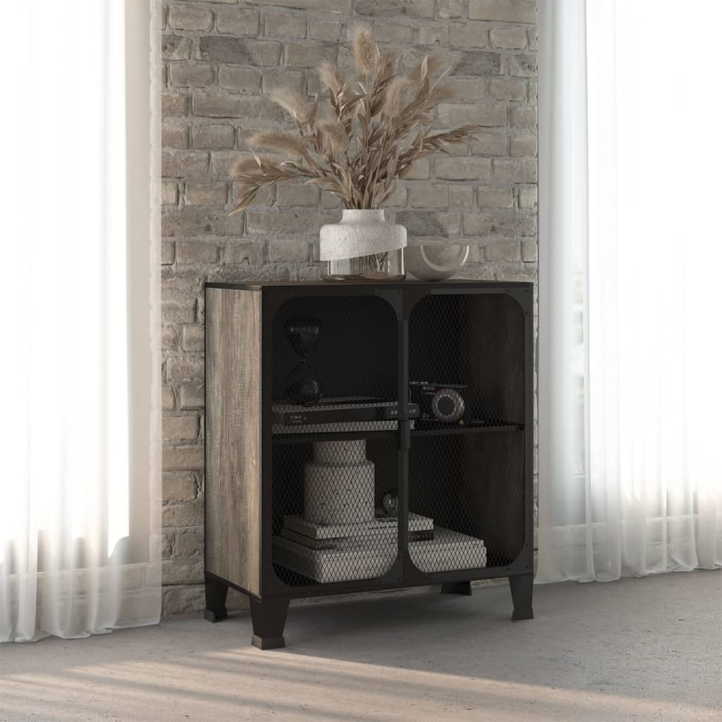 vidaXL Dulap de depozitare,gri,72x36x82cm,metal și MDF vidaXL Dulap de depozitare,gri,72x36x82cm,metal și MDF