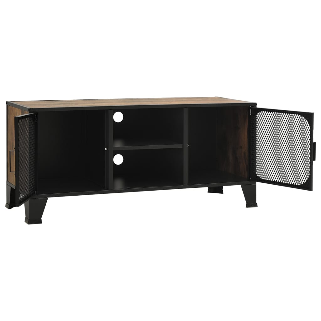 vidaXL Dulap TV ,maro,105x36x47 cm,metal și MDF